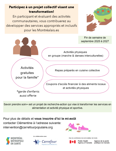 Capture écran de l'affiche pour les activités à St-Michel.